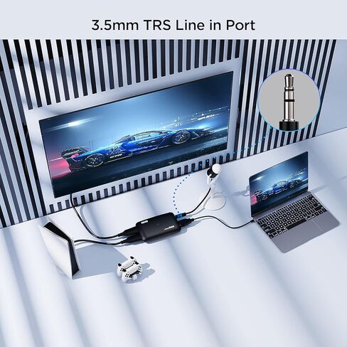 بطاقة التقاط الألعاب Ezcap321 USB3.1 4K30، تسجيل فيديو Game Link Raw 4K HDMI للبث المباشر 4K 30 إطارًا في الثانية أو 1080p120، 1440p60، بطاقة التقاط HDMI متوافقة مع PS5، PS4، Xbox One، Xbox 360، Switch in Kuwait