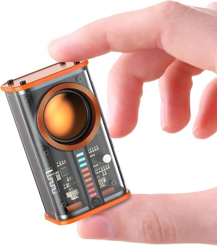 Portable Bluetooth Speaker with Lights, Transparent Wireless Mini Bluetooth Speaker with TWS, Perfect Small Speaker HD Sound and Bass for Office, Home, Shower, Room, Bike, Car (Black) in Kuwait