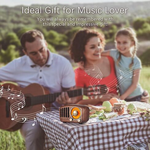 Vintage Radio Retro Bluetooth Speaker- Greadio Cherry Wooden FM Radio with Old Fashioned Classic Style, Strong Bass Enhancement, Loud Volume, Bluetooth 5.0 Wireless Connection, TF Card & MP3 Player in Kuwait