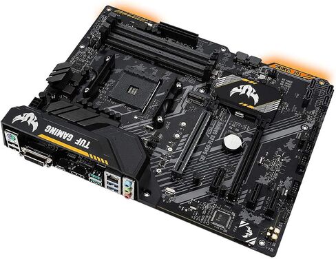اسس لوحة ام للالعاب AMD B450 mATX مع اضاءة LED RGB مزامنة اورا، دعم DDR4 3466MHz، 32Gbps M.2، HDMI 2.0b، نوع C وUSB 3.1 اصلي الجيل الثاني. (TUF B450M-PLUS GAMING) in Saudi Arabia
