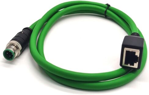 GXMRHWY M12 4-pin D Code Male to RJ45 Female High Flex Cat6 Industrial Ethernet Cable PVC 1Meter in Saudi Arabia