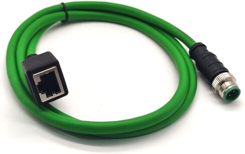 GXMRHWY M12 4-pin D Code Male to RJ45 Female High Flex Cat6 Industrial Ethernet Cable PVC 1Meter in Saudi Arabia