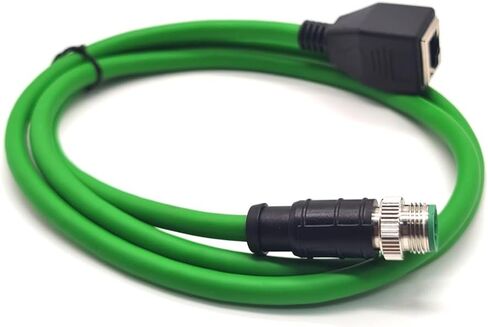 GXMRHWY M12 4-pin D Code Male to RJ45 Female High Flex Cat6 Industrial Ethernet Cable PVC 1Meter in Saudi Arabia