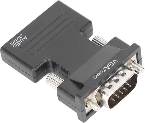 محول Dilwe 1080P HDMI إلى VGA، محول VGA إلى HDMI، محول مزامنة الصوت والفيديو HDMI أنثى إلى VGA ذكر مع كابل صوت 3.5 مم لشاشات أجهزة الكمبيوتر المحمولة in Kuwait