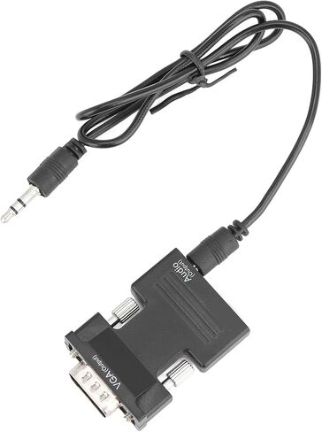 محول Dilwe 1080P HDMI إلى VGA، محول VGA إلى HDMI، محول مزامنة الصوت والفيديو HDMI أنثى إلى VGA ذكر مع كابل صوت 3.5 مم لشاشات أجهزة الكمبيوتر المحمولة in Kuwait