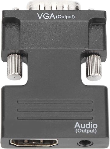 محول Dilwe 1080P HDMI إلى VGA، محول VGA إلى HDMI، محول مزامنة الصوت والفيديو HDMI أنثى إلى VGA ذكر مع كابل صوت 3.5 مم لشاشات أجهزة الكمبيوتر المحمولة in Kuwait