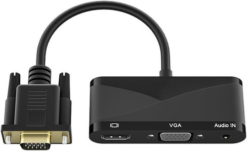 موزع كيبل VGA + 3.5 صوت الى HDMI VGA من ساكو 1 في 2 مع منفذ USB متوافق مع الكمبيوتر واللاب توب وشاشة التلفزيون وجهاز العرض HDMI الخارجية 1080P in Kuwait