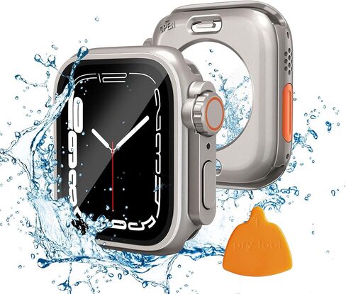 2 in 1 Waterproof Case Compatible for Apple Watch 40mm Screen Protector Series SE SE2 6 5 4 [ Like Ultra Style Case ] iWatch Tempered Glass Protective PC Back Cover Accessories 40mm, Black in Kuwait