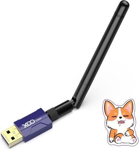 محول USB بلوتوث 5.3 طويل المدى للكمبيوتر الشخصي التوصيل والتشغيل الحقيقي فئة 1 دونجل بلوتوث EDR 328FT/100M مستقبل إرسال نقل لاسلكي لدعم البلوتوث Win11/10/8.1 (أزرق-243) in Kuwait