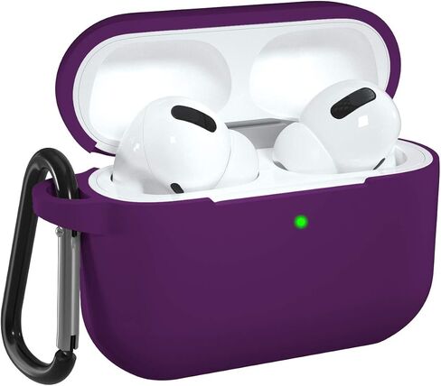 DGege Silicone Case Cover Compatible with Apple AirPods Pro, Protective Soft Case with Carabiner for Airpods Pro 2 in Kuwait