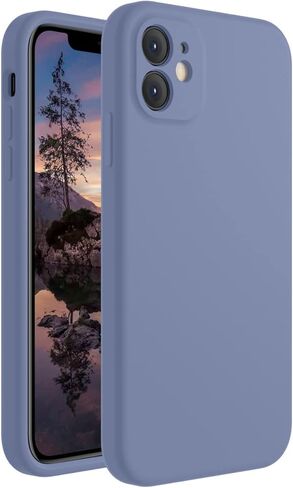 Cordking iPhone 11 Case, Silicone [Square Edges] & [Camera Protecion] Upgraded Phone Case with Soft Anti-Scratch Microfiber Lining, 6.1 inch, Black in Saudi Arabia