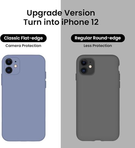 Cordking iPhone 11 Case, Silicone [Square Edges] & [Camera Protecion] Upgraded Phone Case with Soft Anti-Scratch Microfiber Lining, 6.1 inch, Black in Saudi Arabia