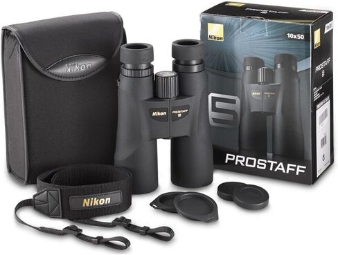 مجموعة مناظير نيكون 7573 PROSTAFF 5 12X50 ملم مع قلم عدسة نيكون وقطعة قماش للتنظيف Lumintrail in Kuwait