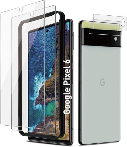 AACL Pixel 8 Pro Screen Protector Tempered Glass with Camera Lens Protector for Google Pixel 8 Pro Screen Protector，6.7 Inch [Fingerprint Unlock][Anti-Scratch] [9H] [3 +2 Pack ] in Kuwait