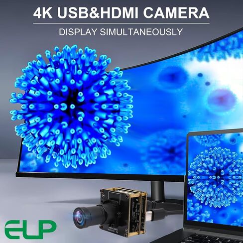 ELP 4K HDMI USB Camera - Wide Angle, 2X Digital Zoom, H.265, 8MP, UVC USB2.0 for Laptop & Monitor in Saudi Arabia