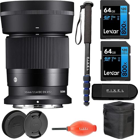 Sigma 30mm f/1.4 DC DN Contemporary Lens for Nikon Z Mount with Advanced Accessory & Travel Bundle | 302973 | Sigma 30mm Nikon Z Lens in Saudi Arabia