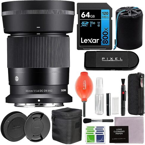Sigma 30mm f/1.4 DC DN Contemporary Lens for Nikon Z Mount with Advanced Accessory & Travel Bundle | 302973 | Sigma 30mm Nikon Z Lens in Saudi Arabia
