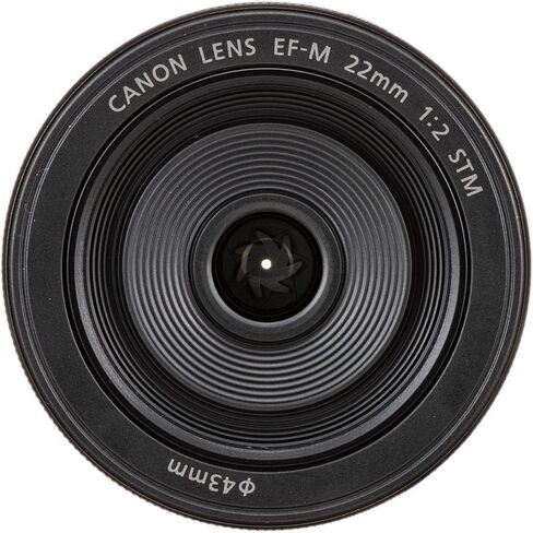 عدسة Canon EF-M مقاس 22 مم f/2 STM (5985B002) + طقم فلتر + حافظة للغطاء + طقم تنظيف + المزيد (متجددة) in Saudi Arabia