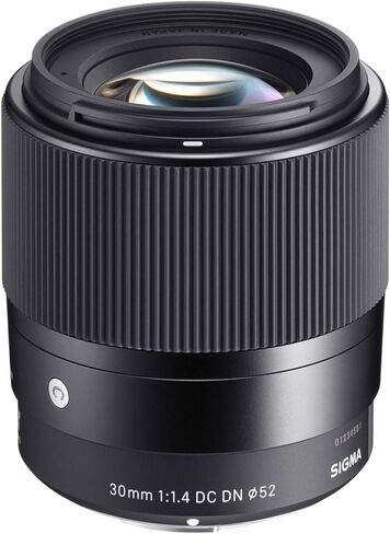 Sigma 30mm f/1.4 DC DN Contemporary Lens Canon EF-M Bundle with 64GB SD Card, Photo and Video Backpack, and Lens Pouch (4 Items) in Saudi Arabia