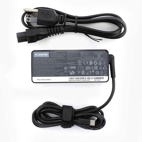 Laptop Charger for Lenovo, Thinkpad, Yoga, USB C, 65W 45W, Lenovo Thinkpad X1 Carbon Type-C Series: X1 Carbon 5th 6th 7th 8th Gen, X1 Yoga 2nd 3rd 4th 5th Gen, X1 Tablet 2nd 3rd Laptops in Saudi Arabia