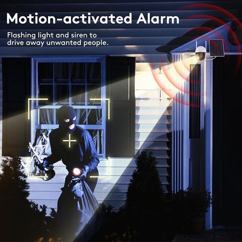 DEKCO 2K Solar Security Camera Wireless Outdoor, 360 Degree Rotating Pan Tilt Home Surveillance System with Spotlight and Sound Alarm, Night Vision, Motion Detection, 2 Way Talk, Requires 2.4GHz WiFi in Kuwait