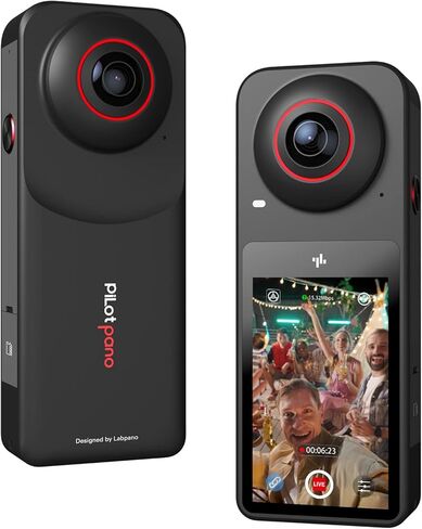 Labpano PilotPano 360 Degree Camera,5.7K 360°,3,1" Touch Screen,CMOS sensors,AI Editing, Live Streaming, HDR,Webcam,PilotSteady in Kuwait