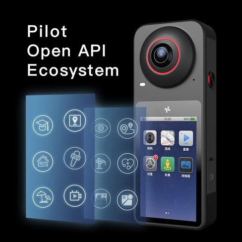 Labpano PilotPano 360 Degree Camera,5.7K 360°,3,1" Touch Screen,CMOS sensors,AI Editing, Live Streaming, HDR,Webcam,PilotSteady in Kuwait