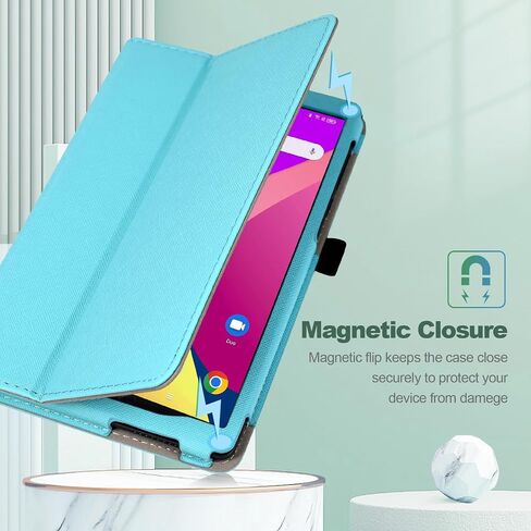 حافظة JKhandy لجهاز TCL TAB 8 LE موديل 9137W إصدار 2023، (لا تناسب TCL Tab 8 الموديل: 9038S)، غطاء تابلت جلدي واقٍ مع حامل قلم رصاص، أسود in Kuwait