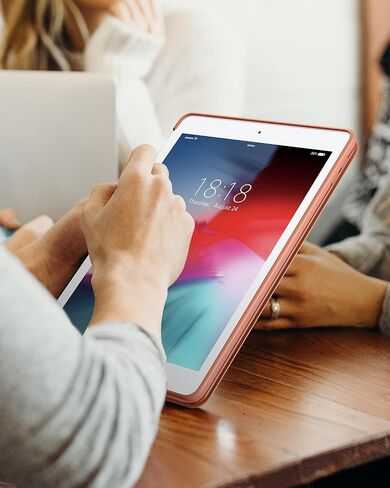 حافظة DTTO لجهاز iPad Air 2 (إصدار 2014)، حافظة ذكية رفيعة للغاية وخفيفة الوزن مع حامل ثلاثي الطي مع غطاء خلفي مرن ناعم من مادة TPU لجهاز Apple iPad Air 2 (موديل A1566/A1567)، أخضر منتصف الليل in Kuwait
