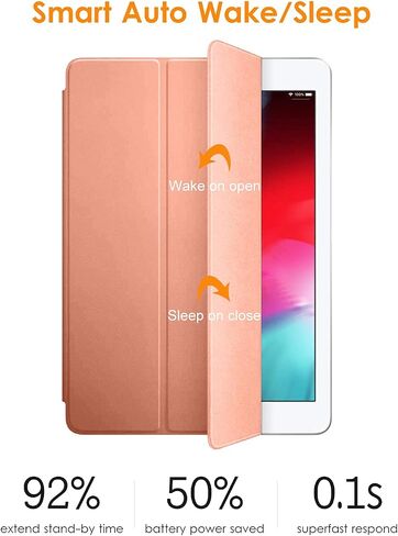 حافظة DTTO لجهاز iPad Air 2 (إصدار 2014)، حافظة ذكية رفيعة للغاية وخفيفة الوزن مع حامل ثلاثي الطي مع غطاء خلفي مرن ناعم من مادة TPU لجهاز Apple iPad Air 2 (موديل A1566/A1567)، أخضر منتصف الليل in Kuwait