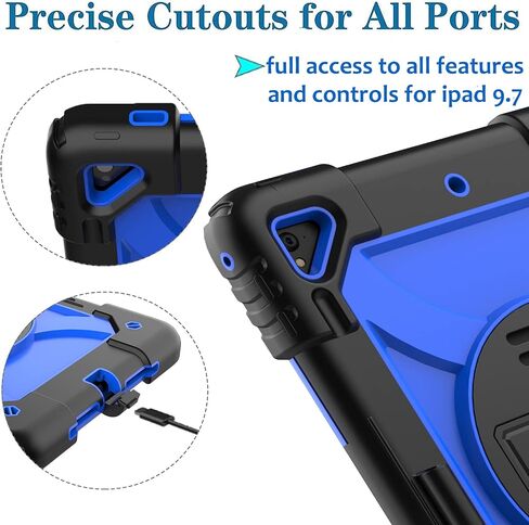 BMOUO Case for iPad 6th/5th Generation Case (9.7 inch, 2018/2017), Black in Kuwait