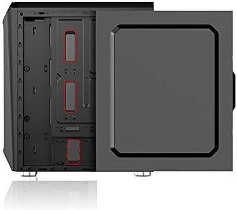 Bgears b-Vigor RGB Mid Tower مع ضوء RGB أمامي وزجاج مقسى جانبي وثيرمالتيك ذكي 500 وات 80+ وحدة PSU بيضاء معتمدة، طاقة مستمرة مع مروحة تبريد فائقة الهدوء مقاس 120 مم in Kuwait