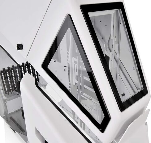 Thermaltake AH T200 Helicopter Styled Open Frame Tempered Glass Swing Door USB3.1 (Gen.2) Type-C m-ATX Micro Case CA-1R4-00S1WN-00, Black in Saudi Arabia