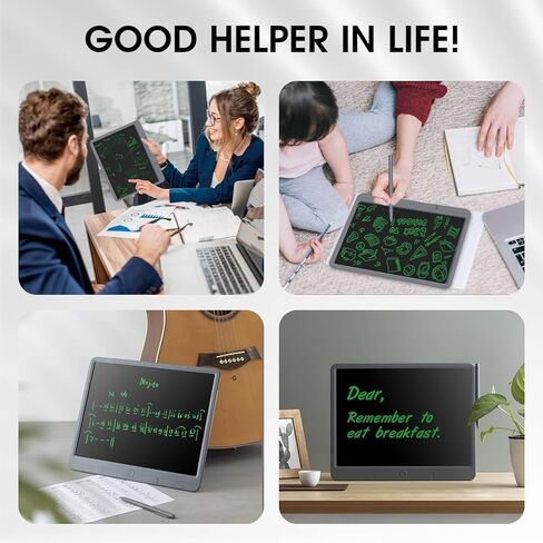 تابلت كتابة LCD مقاس 15 بوصة، لوحة رسم كبيرة قابلة للمسح مع قلم، هدية لوح رسم إلكتروني للكتابة اليدوية للبالغين، لوحة كتابة قابلة لإعادة الاستخدام لمذكرات مكتب العمل والمدرسة المنزلية in Kuwait