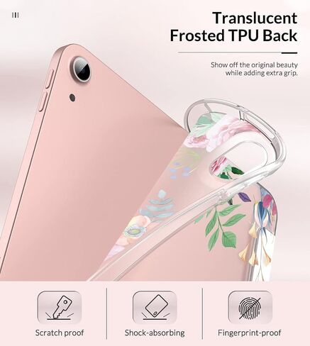 MoKo for iPad Air 6th Generation 11-inch Case (M2) 2024, iPad Air 5th/4th Gen Case 10.9" 2022/2020, Translucent Frosted Soft TPU Back Cover for iPad Air 6/5/4 Gen, Slim iPad Air Case,Apricot Orange in Kuwait