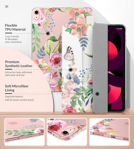 MoKo for iPad Air 6th Generation 11-inch Case (M2) 2024, iPad Air 5th/4th Gen Case 10.9" 2022/2020, Translucent Frosted Soft TPU Back Cover for iPad Air 6/5/4 Gen, Slim iPad Air Case,Apricot Orange in Kuwait