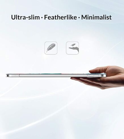 حافظة MoKo تناسب iPad Air الجيل الخامس/الرابع مقاس 10.9 بوصات 2022/2020، غطاء حامل ثلاثي الطي نحيف مع ظهر بلوري ناعم، تنبيه/غفو تلقائي، يدعم معرف اللمس وشحن قلم iPad الثاني، زهور عطرة in Kuwait