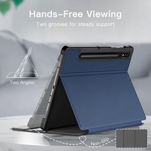 JETech Folio Case for Samsung Galaxy Tab S8/S7 11" (2022/2020), Black in Saudi Arabia