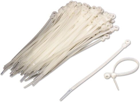 NavePoint 8 Inch Mount Head Screw Cable Wire Zip Tie 50 lbs Natural White 1000 Pack Lot Pcs in Saudi Arabia