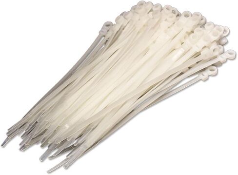 NavePoint 8 Inch Mount Head Screw Cable Wire Zip Tie 50 lbs Natural White 1000 Pack Lot Pcs in Saudi Arabia