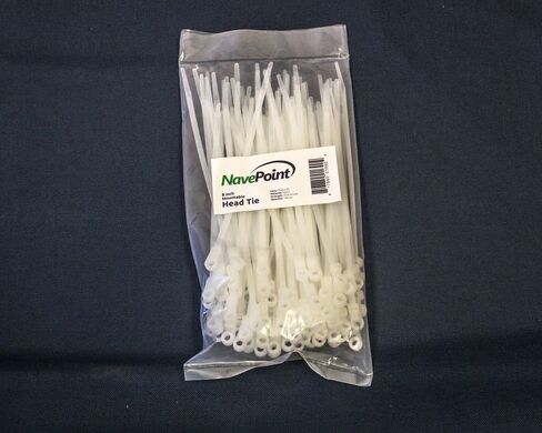 NavePoint 8 Inch Mount Head Screw Cable Wire Zip Tie 50 lbs Natural White 1000 Pack Lot Pcs in Saudi Arabia