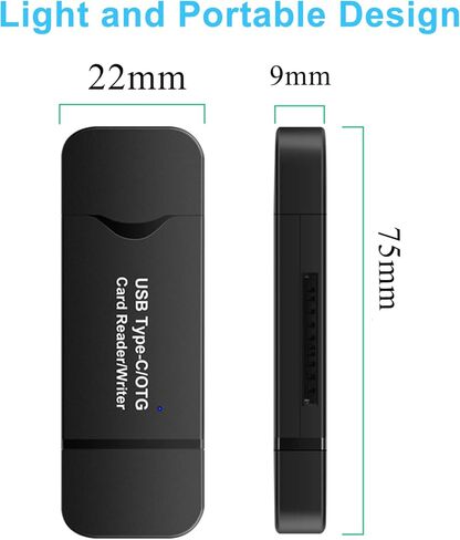 iJiGui قارئ بطاقات SD 3 في 1، قارئ بطاقات من النوع C ومنفذ Micro USB 2.0، قارئ بطاقات الذاكرة، قارئ بطاقات SD/Micro SD للكمبيوتر والهواتف الذكية والكمبيوتر اللوحي مع وظيفة OTG in Kuwait