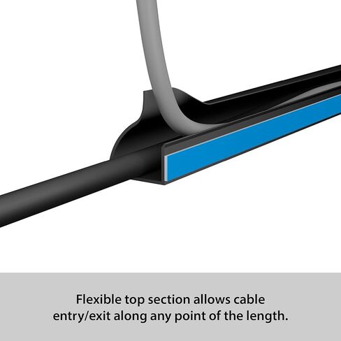 غطاء سلك الزاوية الأولى من هافن، منظم كابلات ربع دائري، إدارة الكابلات للزوايا، بديل تقليم الأرضية - 0.87 بوصة (عرض) × 0.87 بوصة (ارتفاع) × 39 بوصة طول - أسود in Kuwait