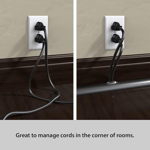 غطاء سلك الزاوية الأولى من هافن، منظم كابلات ربع دائري، إدارة الكابلات للزوايا، بديل تقليم الأرضية - 0.87 بوصة (عرض) × 0.87 بوصة (ارتفاع) × 39 بوصة طول - أسود in Kuwait