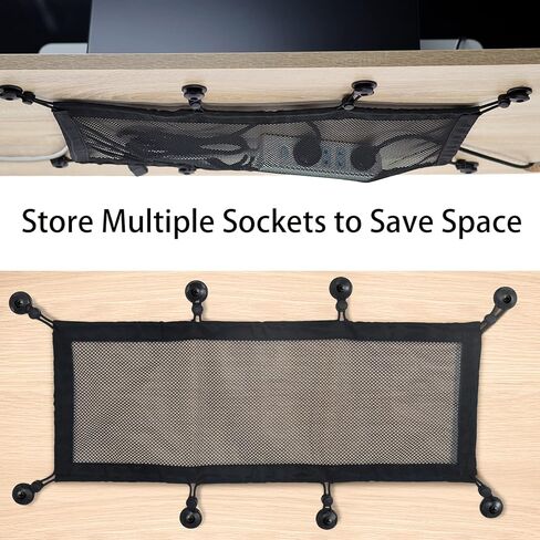 بيليتشتو منظم لتنظيم الكيبلات اسفل المكتب، منظم كيبلات شبكي لتنظيم الكابلات، منظم اسلاك بسعة كبيرة للمكتب وغرفة الكمبيوتر والمكتب القائم، اسود سهل التركيب in Kuwait