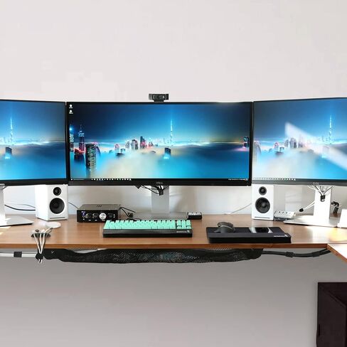 بيليتشتو منظم لتنظيم الكيبلات اسفل المكتب، منظم كيبلات شبكي لتنظيم الكابلات، منظم اسلاك بسعة كبيرة للمكتب وغرفة الكمبيوتر والمكتب القائم، اسود سهل التركيب in Kuwait