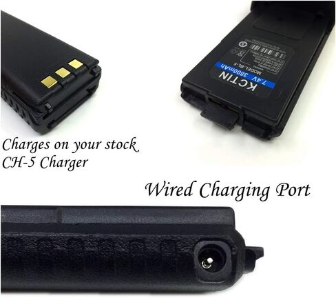 KCTIN Replacement Battery with USB Charging Cable for Baofeng (7.4V 3800mAh BL-5) Walkie Talkies BF-F8HP UV-5R UV5R Plus UV-5RTP UV-5RB BF-F8 BF-F8+ (2 Packs) in Saudi Arabia