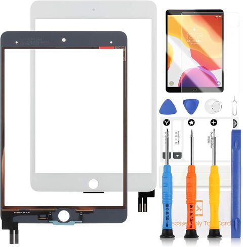for iPad Mini 5 Screen Replacement White [Not LCD] for iPAD Mini 5 5th Gen 2019 Touch Screen A2133 A2124 A2126 A2125 Digitizer Sensor Screen Glass Panel Parts Kit +Repair Tools in Saudi Arabia