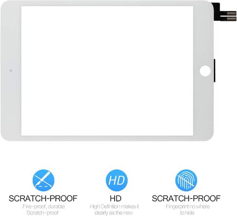 for iPad Mini 5 Screen Replacement White [Not LCD] for iPAD Mini 5 5th Gen 2019 Touch Screen A2133 A2124 A2126 A2125 Digitizer Sensor Screen Glass Panel Parts Kit +Repair Tools in Saudi Arabia