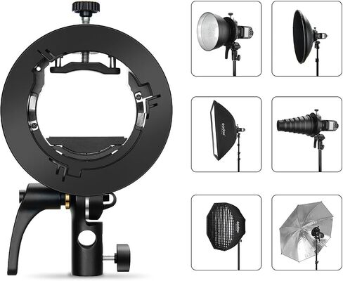 Godox SB-UE 37 بوصة/95 سم مظلة مثمنة سوفت بوكس ​​مع حامل S2 Speedlite قوس بوينز وشبكة قرص العسل لاستوديو التصوير الفوتوغرافي ستروب فلاش Speedlite Speedlight in Saudi Arabia